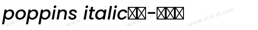 poppins italic字体字体转换